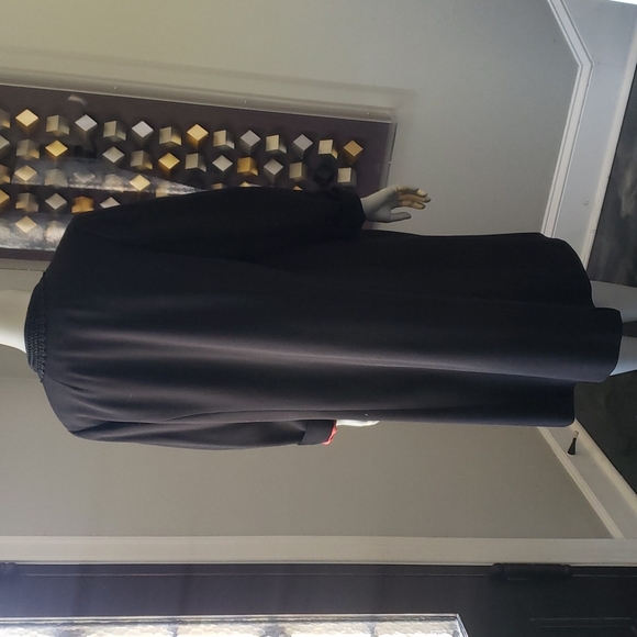 Herbert Levy Vintage Topper Duster Coat Black Embroidered - Picture 3 of 7